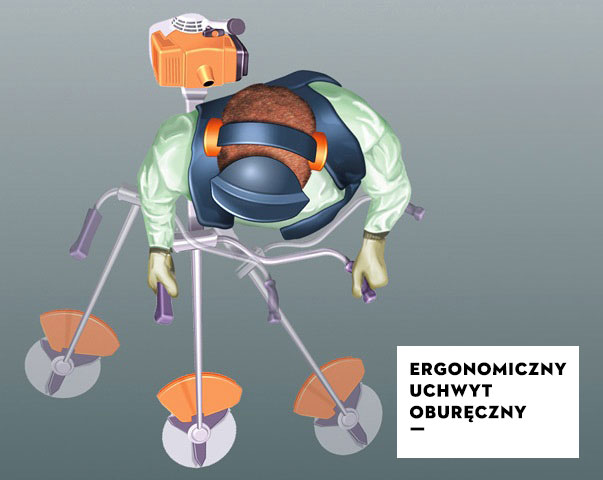 Ergonomiczny uchwyt w kosie spalinowej STIHL FS 89